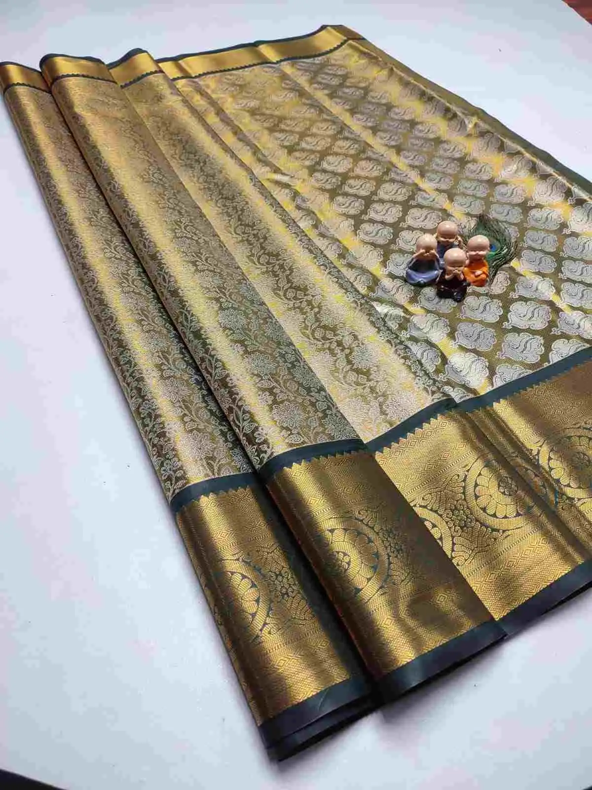 Double Weave Brocade Semi Kanchipuram Silk Saree
